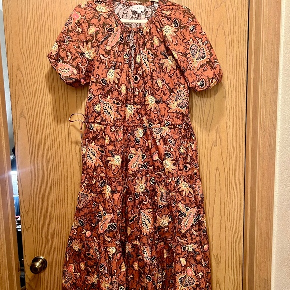 Like-New Cotton A.L.C. Summer Dress with Tiered Skirt - Picture 2 of 6